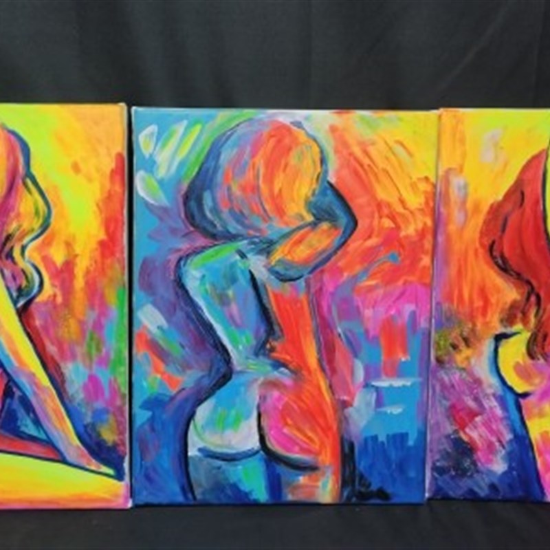 荧光画海缸装饰画海水鱼海洋生物定制选款