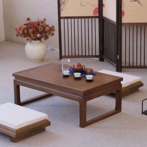 正品实木榻矮榻米茶几式新中矮桌木榆小桌子禅意茶桌桌阳台地台炕
