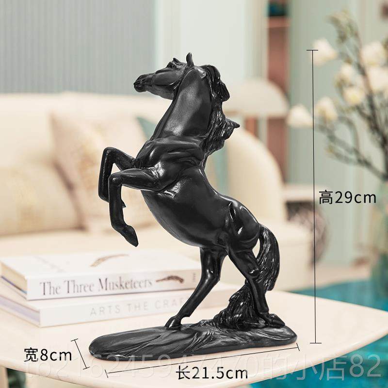 高档骏马摆件饰现代简客约厅酒柜玄关居装品北欧创意书柜办公室摆