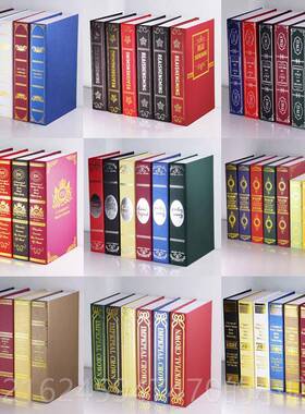 高档欧式覆古酒店假书摆件办客公室面道具模型厅电视柜彷真书本装