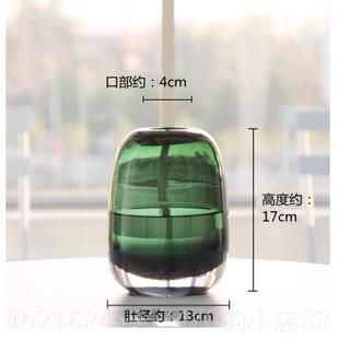 高档花玻璃饰小花小直径透欧明插花水培水文化迷你洲斯堪的纳维亚