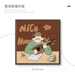 高档美拉德咖啡角装画 画美式小众餐柜挂画 饰画厅覆古客摆斗柜饭