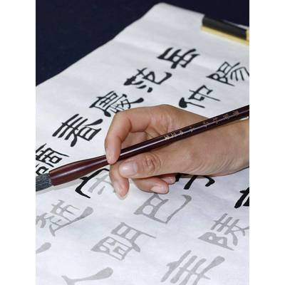 高档唐寅妙品狼羊兼毛笔中毫楷欧体楷书套行书学毛笔装大中小初国