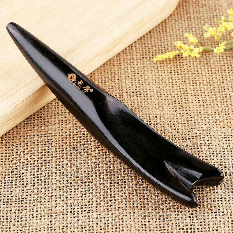 高档点犀天然水牛角拍痧擀经赶筋棒穴背位杆颈部足按摩敲胆刮痧器