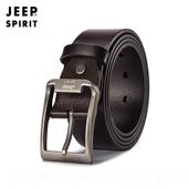 高档皮带士真针扣青年中头层皮纯牛皮简约男休闲 牛仔 百年搭正品