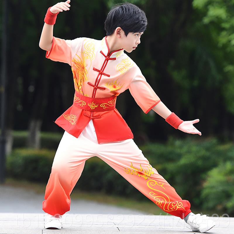 正品儿童术赛打鼓舞龙旦舞狮功夫服比装学生中国风男女体考元演武