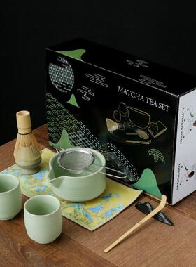 配日式抹15238茶茶具套装一碗二宋抹杯彩盒百本立茶打蛋器代点茶