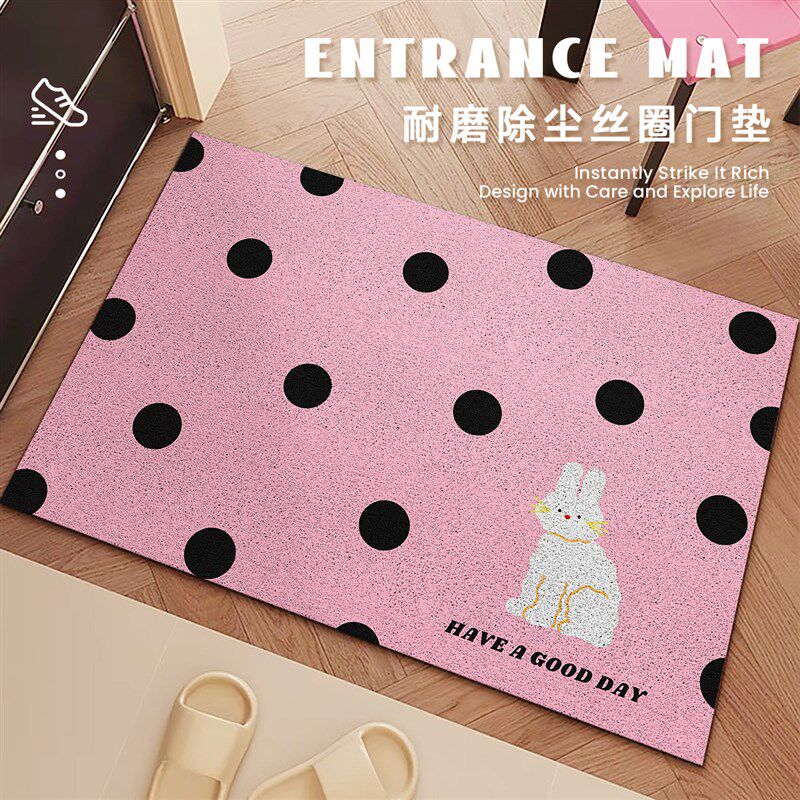 丝圈地垫入户门垫防滑耐磨除尘蹭土家用进门口可裁剪玄关地毯定制