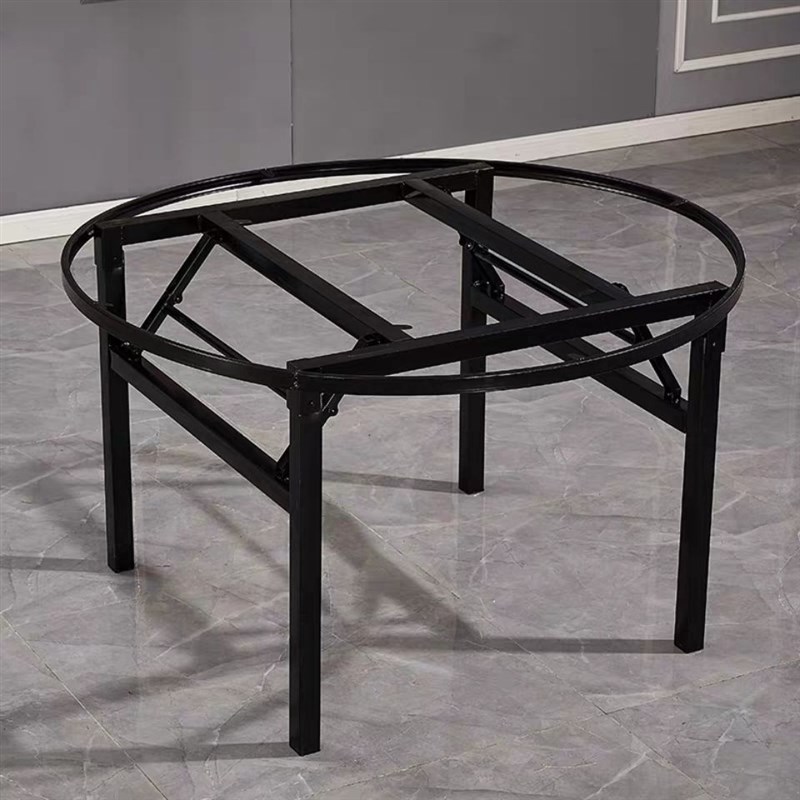 折叠桌架酒店圆桌方桌折叠架餐桌腿便携式餐桌脚折叠桌腿铁艺桌腿