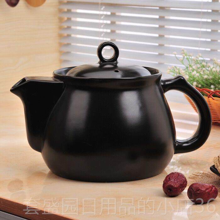 高档文新尔祝全自两件式陶瓷砂锅中药壶 中药锅康 中药罐动 养生