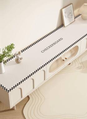 高档电视柜桌轻奢高级感ns风餐边垫柜桌布免洗防水防垫油台i面保