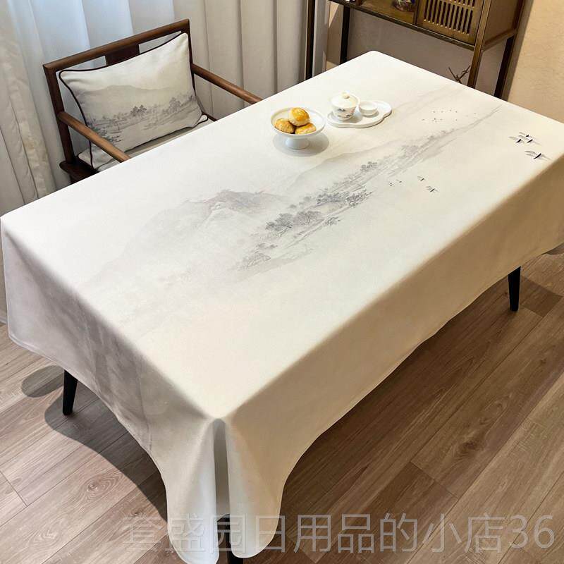正品布棉麻布艺禅意茶古风国风中桌式桌布几布室书桌布加厚茶布桌