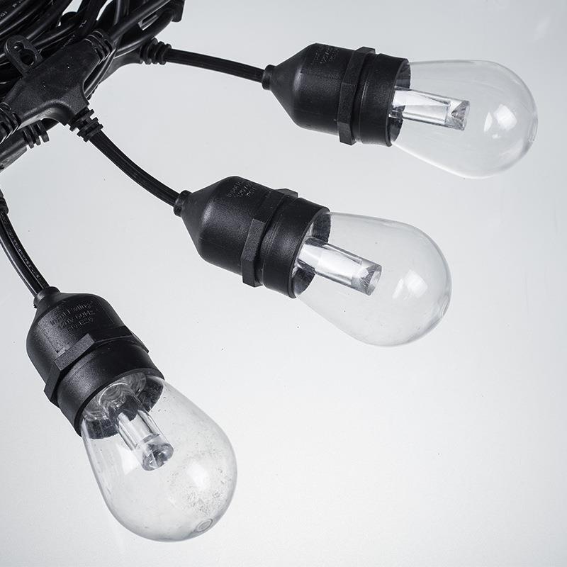 户灯防水LED彩灯串庭院RGBS14氛灯夜市装饰挂灯RGB围外灯派对光源