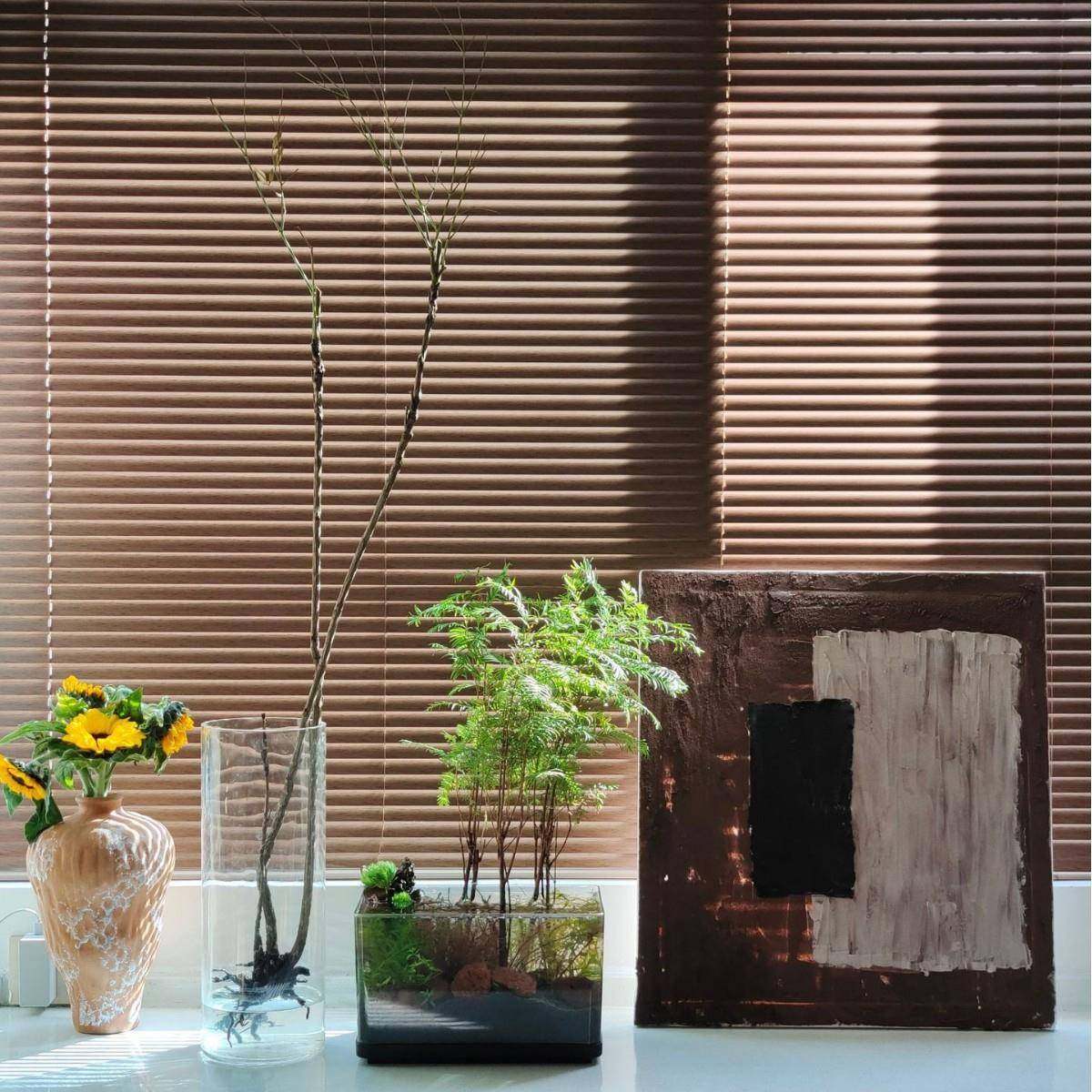 电山东金辉25百mm木25mm仿木纹色铝合金叶升窗帘遮阳降卷帘动百叶