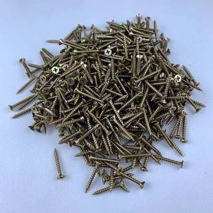 工高强度米字平头纤字维板钉加硬彩4锌十沉头自攻螺丝钉平头木螺