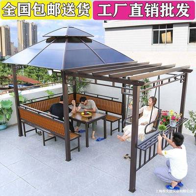 户外秋凉亭葡萄架千亭子庭院花ALtlznlz园遮花雨棚爬藤架组合别墅