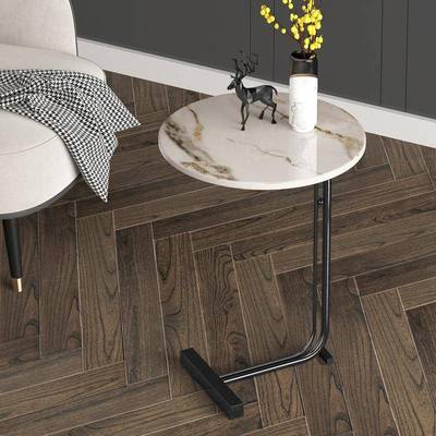 意轻奢岩板边角几tjs0113柜简约现代客厅沙发几家用酒店圆形移式