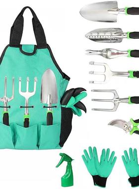 热销园艺工具林工具套装44173铝园金不锈护钢塑胶手合柄膝工具包