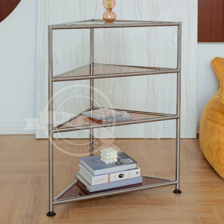 不锈钢78客厅置物收架多落角地转角三架纳子厨层房调料三角形架家