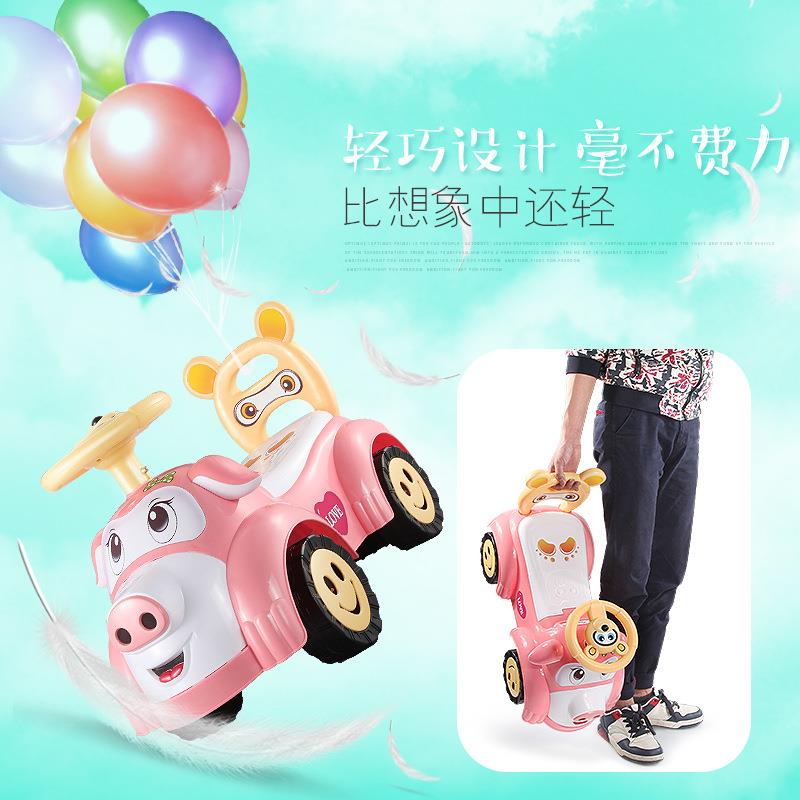 锋达儿童扭扭车带音乐滑行溜溜车宝四1轮学步助车-玩3岁童UYG宝车