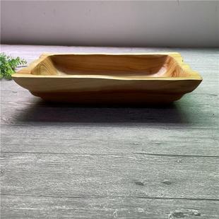 长方形整块实盆木盘果果盆木质意创大号收JAY纳创意大容量木碗水