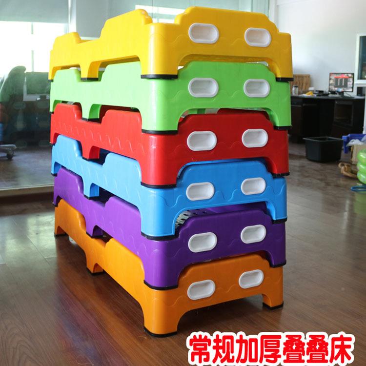 幼儿园宝专用床午环一kj-014体床午休睡床折叠可保叠放儿童塑料床