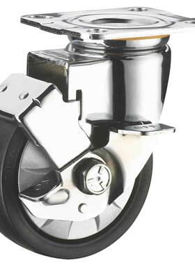 SUC05S-01APO向荣4寸带刹车P尼龙A工业向脚轮C双05万S-01A-100-66