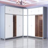 美式 轻奢衣衣柜现代木23456门大柜简约卧后室衣橱组合储物实轻奢