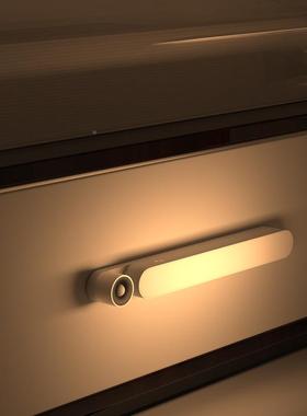 创意书无线充体电人感应厨灯房走廊柜床头壁柜OTV简约时尚磁吸小
