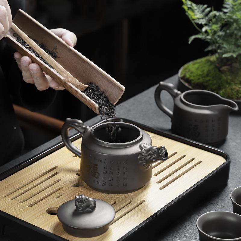 紫茶砂旅茶具大套装户外纳车130载便携茶盘壶一体收行高档商务泡