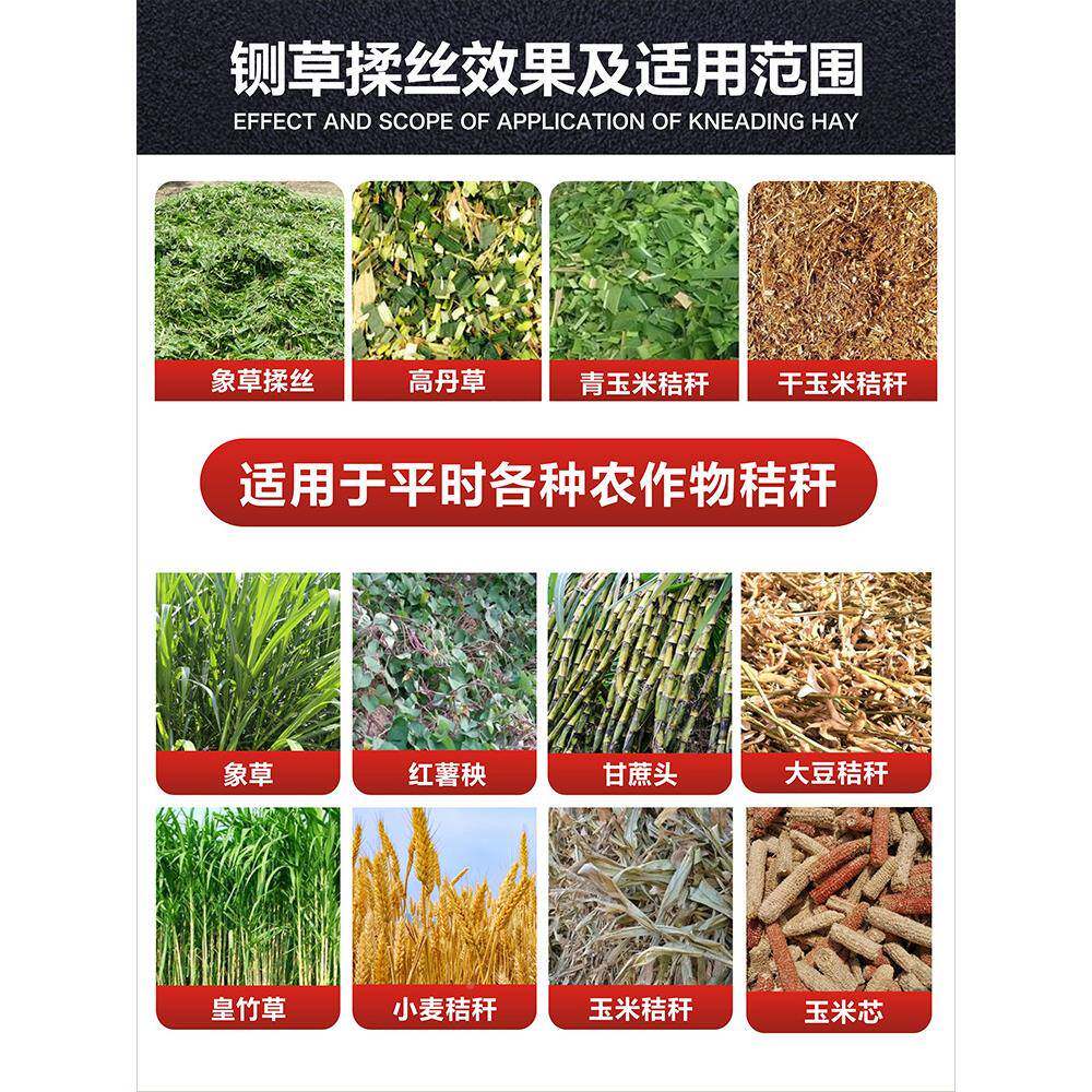 铡草机家用养殖牛羊小4.5吨青揉丝一体机秸秆切草贮NNA打型粉草碎