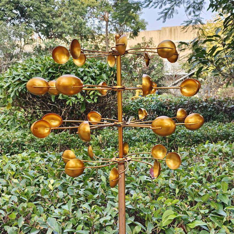 院摆件金属工艺品户外铁艺件车金风勺造型旋庭转装饰#83插四面轮,家居饰品,户外/庭院摆件,淘宝优惠券,粉丝福利购,淘宝优惠卷