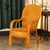 7T椅天然植物藤艺HUD术整老装 人单人办公椅用休闲高靠背藤家藤椅