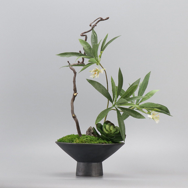 中日小原流永生苔藓插花