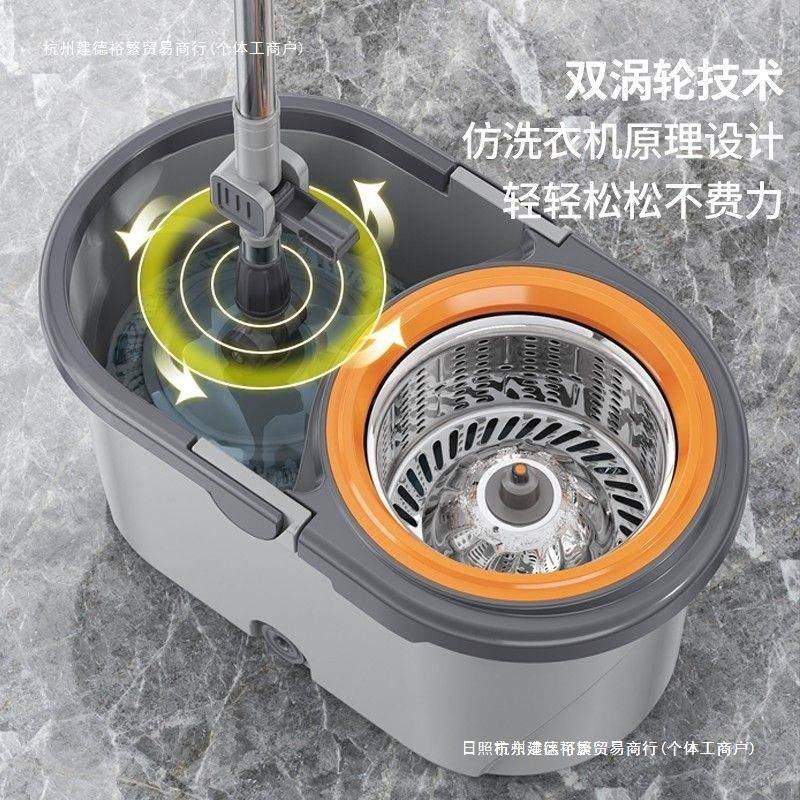 款免手旋转拖把用家拖湿两用甩干一拖加厚邮懒人拖布墩布包IHH地