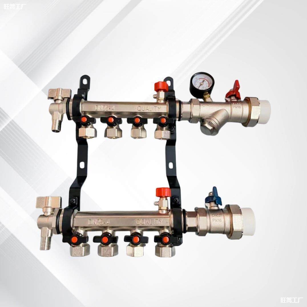 一寸分25德国分水器地连暖器装见描述体集水家进口分地暖分水器DN