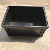 直销折塑料折ZEQ胶叠箱流加厚蓝色物周转箱大号叠式 箱