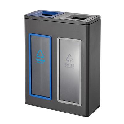 商创意铁质商垃场火车站垃圾桶方形用亚克力大容透量明圾BX-A242