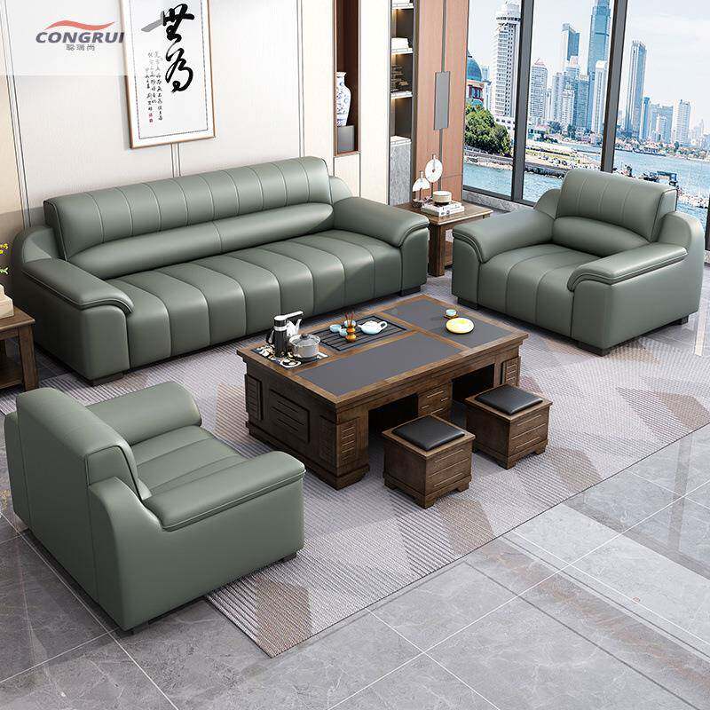 约无品牌/代办公家室意式钢琴键商务会客用客现厅简三人位沙发茶