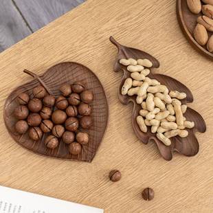 实吃ILL木点托盘盘小创意干果坚果盘客厅茶几水果托盘木碟心现货