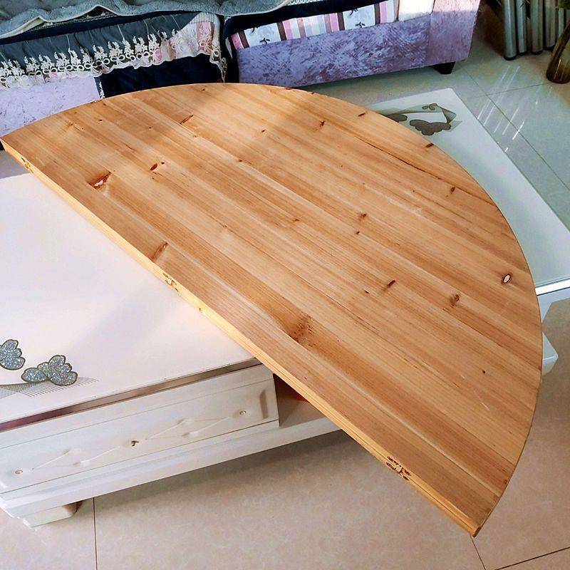 %圆桌餐桌杉z木折叠板大圆面饭店524圆形家用8人桌10人对折圆台面