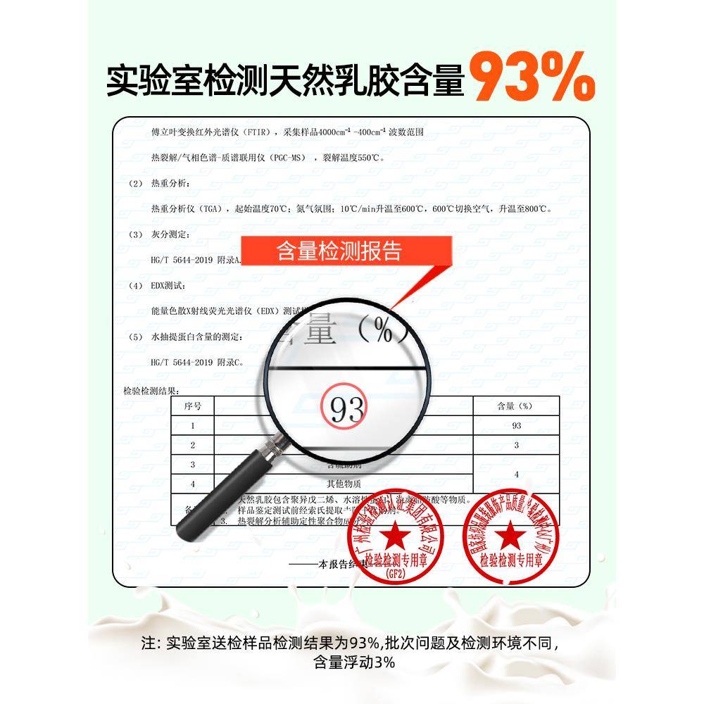 ?生乳枕头泰Fhqzmguz国原产进口儿童枕1-03-1岁婴儿学枕青少胶年