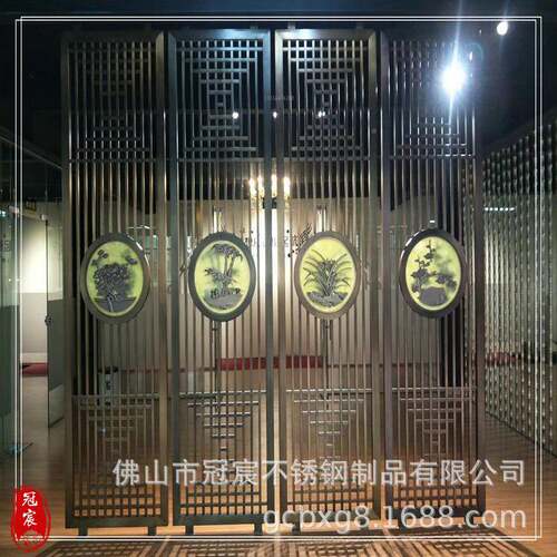 扬屏州点焊面纹工艺镜无指玫瑰金不锈钢风满gc002焊玫瑰金隔断