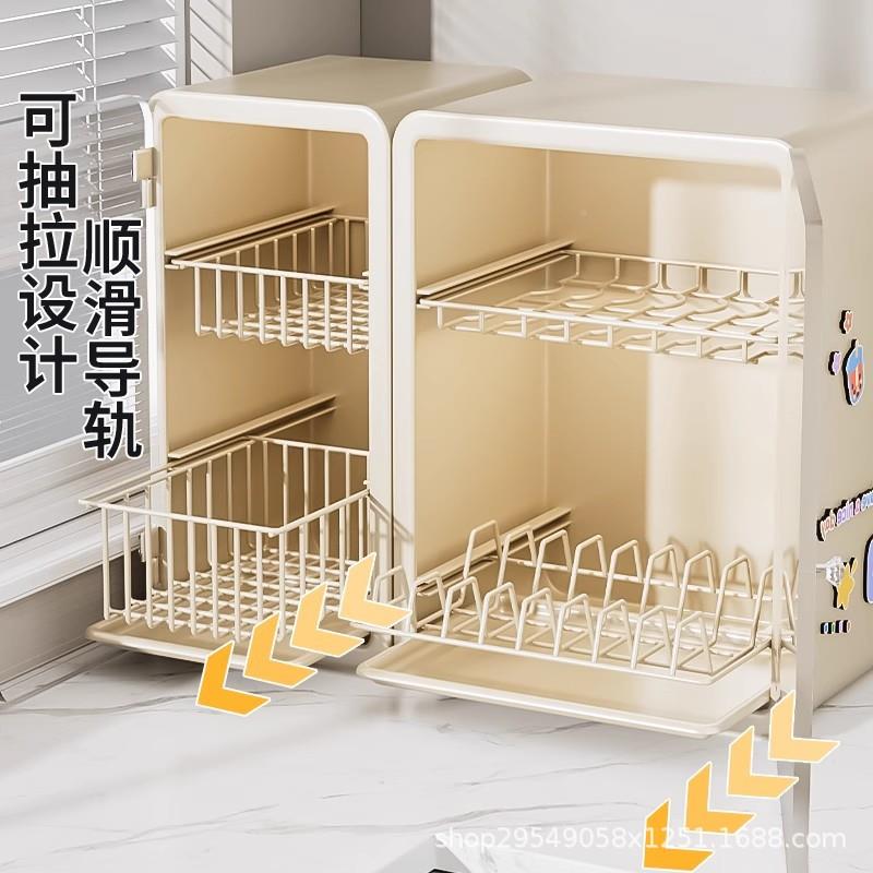 厨房碗沥水置物架纳家用防尘BWA57720台面放筷盘柜餐具碗盒宝宝碗