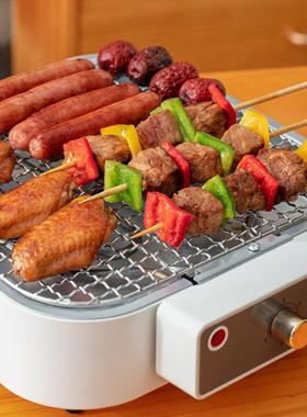 烤新款电加热式NQL管围炉煮茶家用便携网红室围内炉无烟不粘烧炉