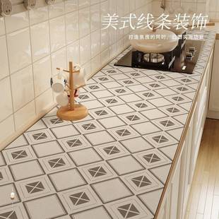 厨ICS房灶台垫防水油保洗可擦耐高温桌面护垫防滑可防裁免剪餐台