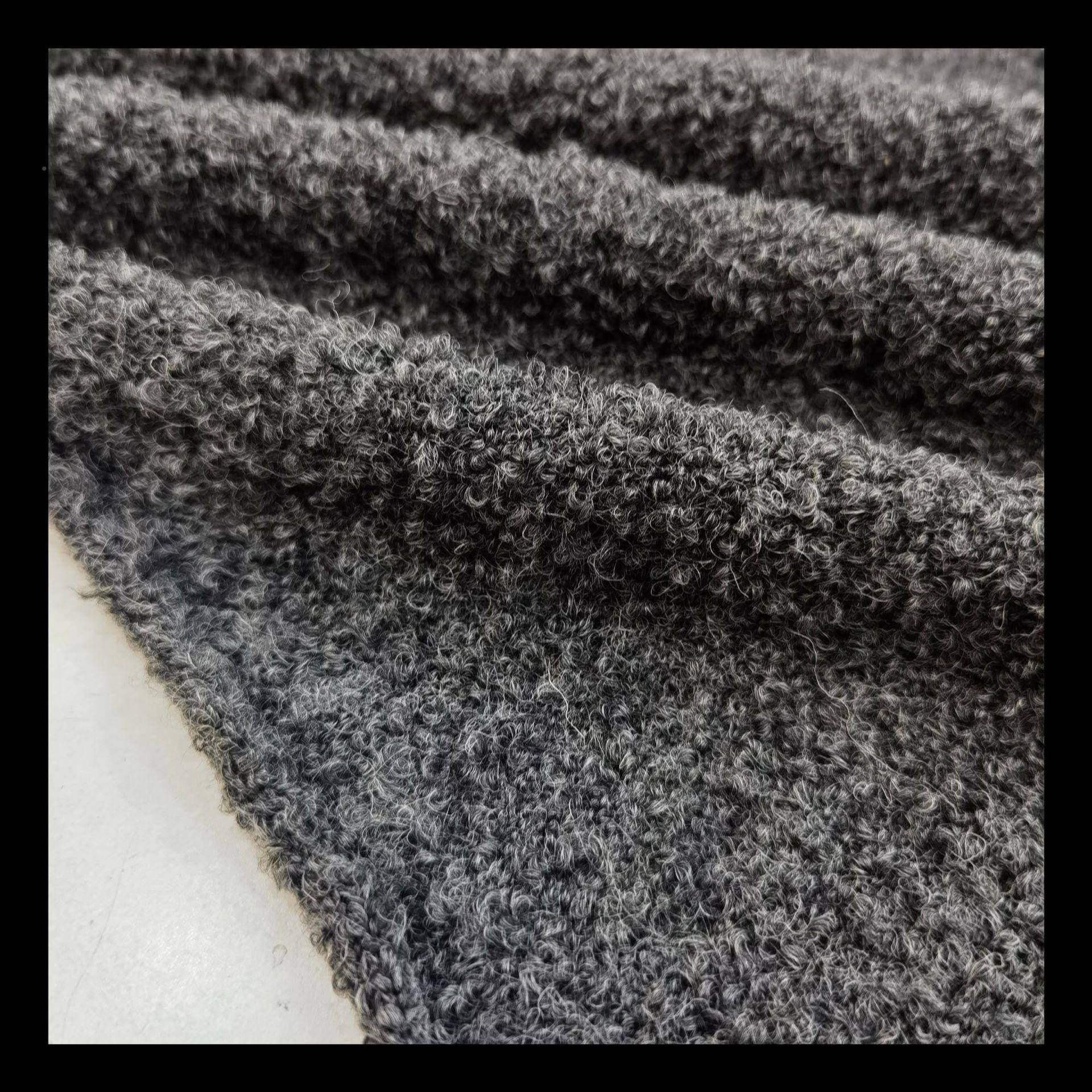 优新品针惠织99470羊毛羊驼染色秋冬加圈厚外套开衫面色料藏青灰