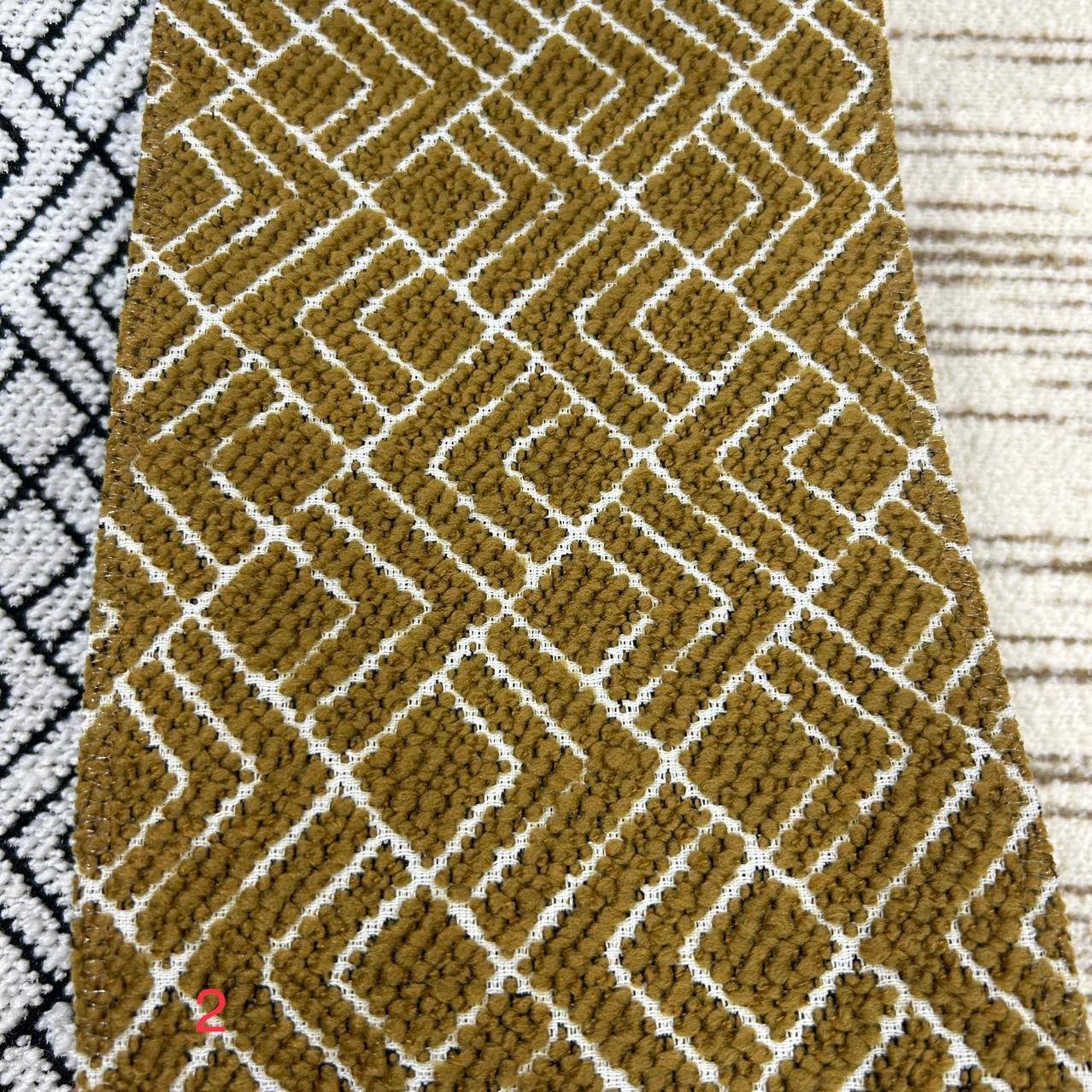 幅140CM双面花雪尼尔提几何图案现简代约962门沙发布样板房抱枕布