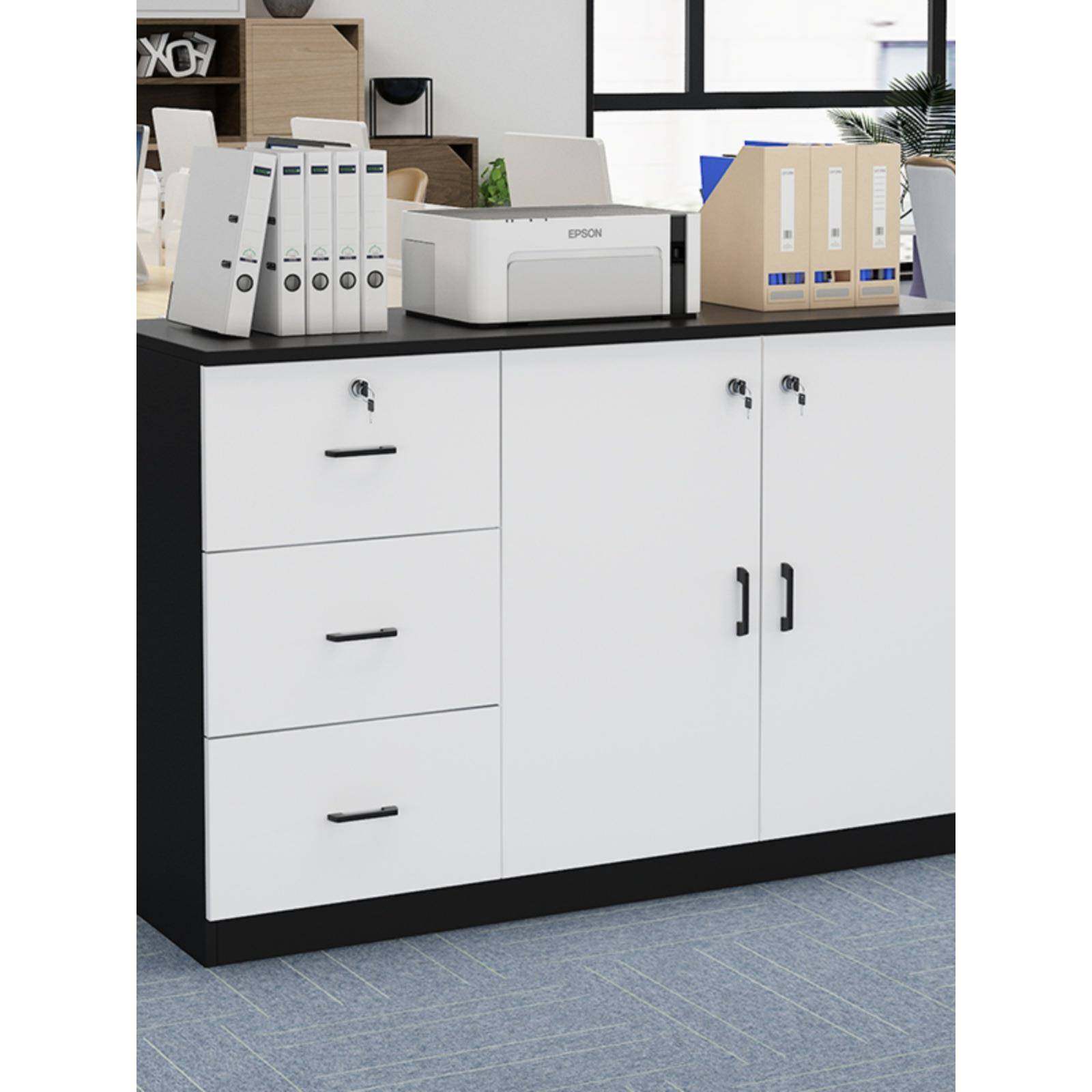 办活公收纳小件柜木质TJF移动矮柜带文锁打印机三抽屉柜动储物资,商业/办公家具,办公储物柜,淘宝优惠券,粉丝福利购,淘宝优惠卷