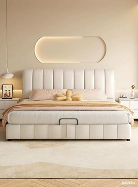 现代简约科布床小户型.FCI8m奢双人床轻技奶1油风网红卧室1.5m软